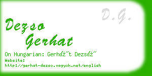dezso gerhat business card